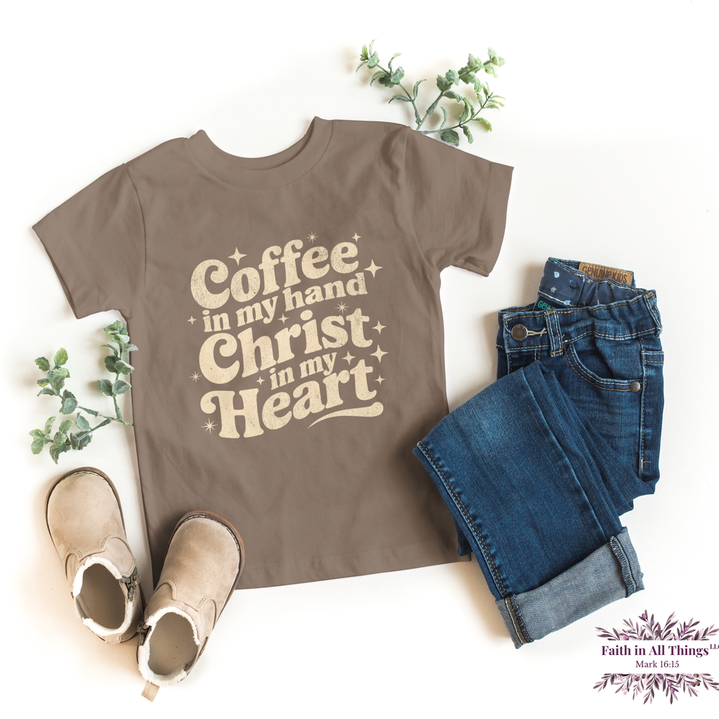Coffee in My Hand, Christ in My Heart | Christian T-Shirt