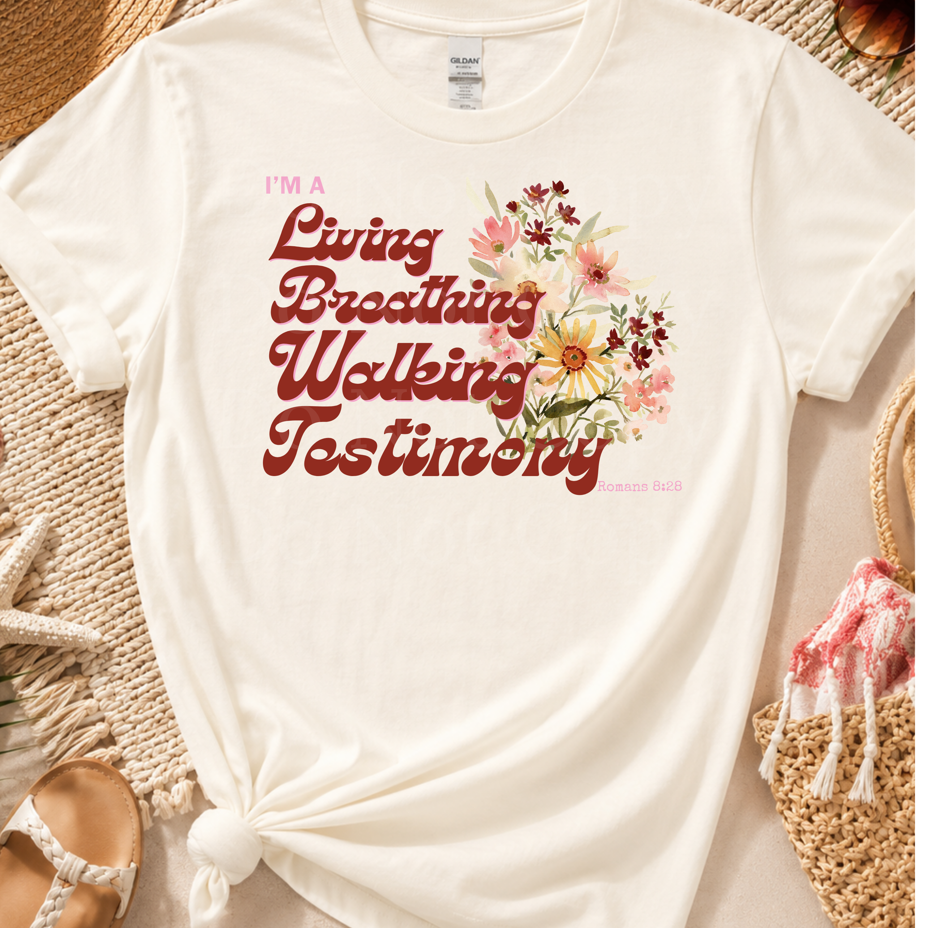 Living Breathing Walking Testimony| Softstyle Tee | Faith In All Things
