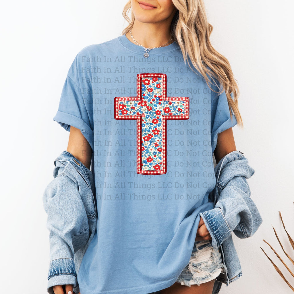Floral Cross | Softstyle Tee | Faith In All Things