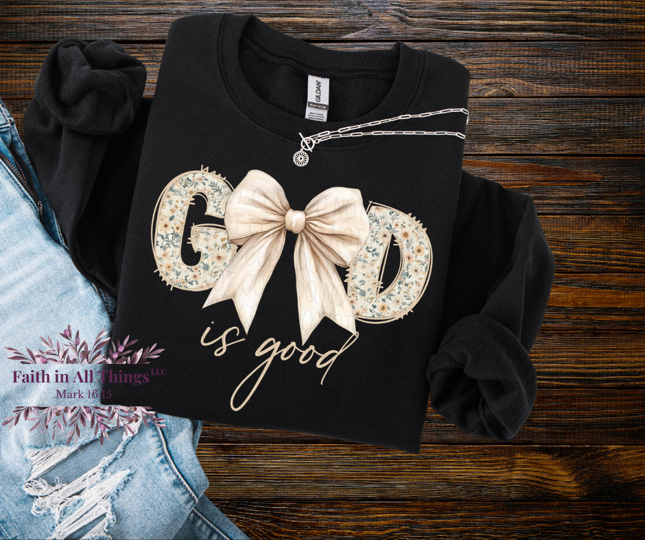 God Is Good Bow Christian T-Shirt