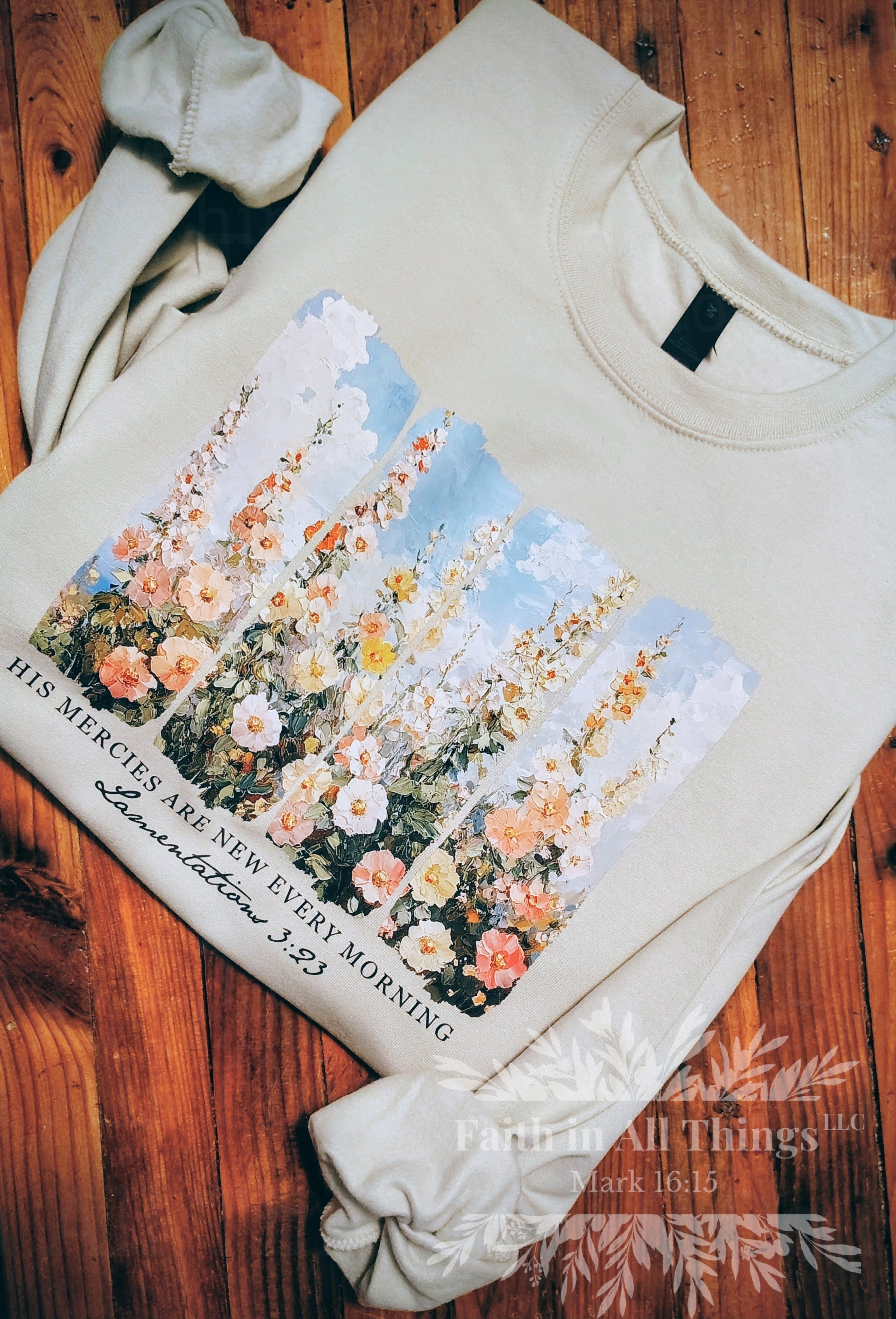 His Mercies Are New Every Morning | Lamentations 3:23 | Christian Faith Tee