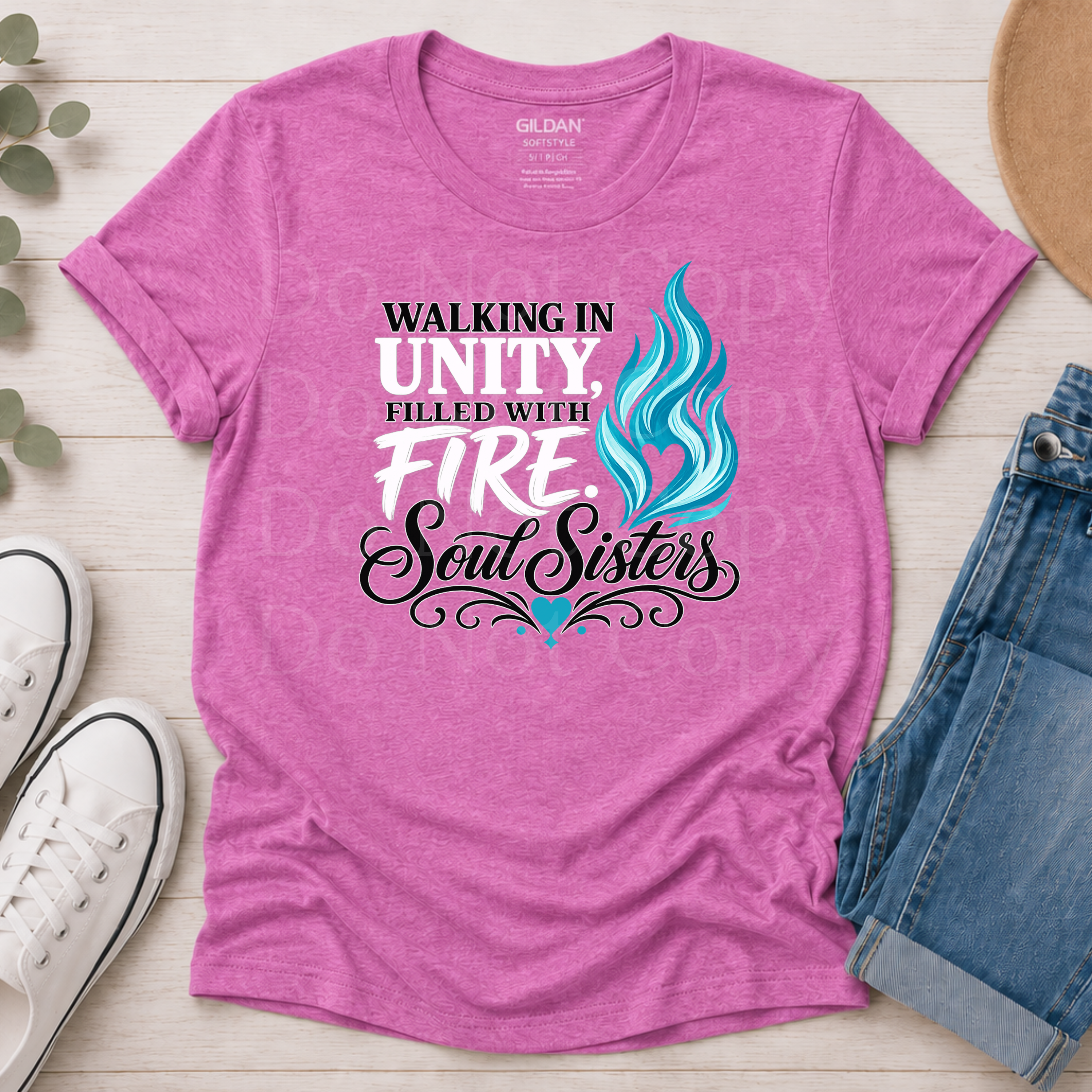 Walking In Unity Filled with Fire| Softstyle Tee | Faith In All Things