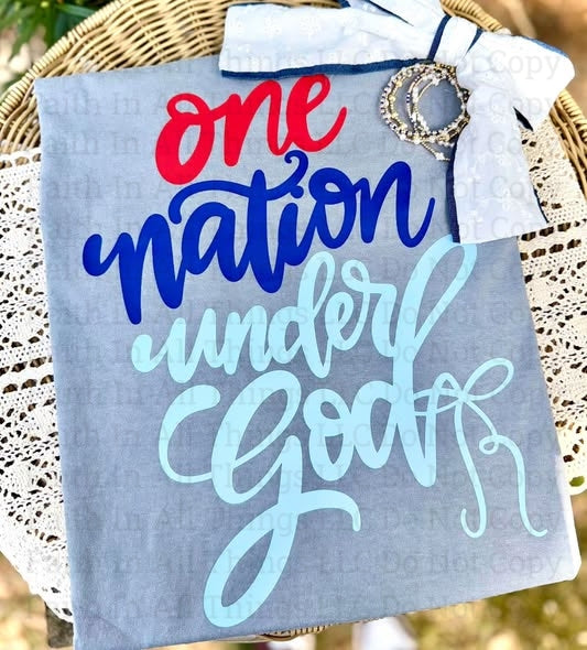 One Nation Under God | Comfort Colors Tee | Faith In All Things