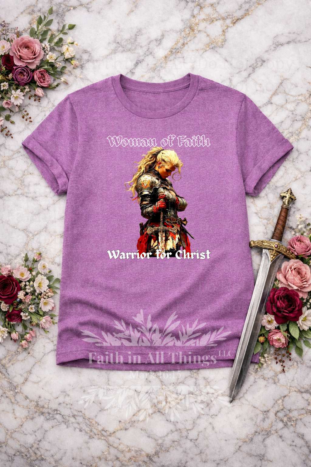 Woman of Faith Warrior for Christ | Christian T-Shirt