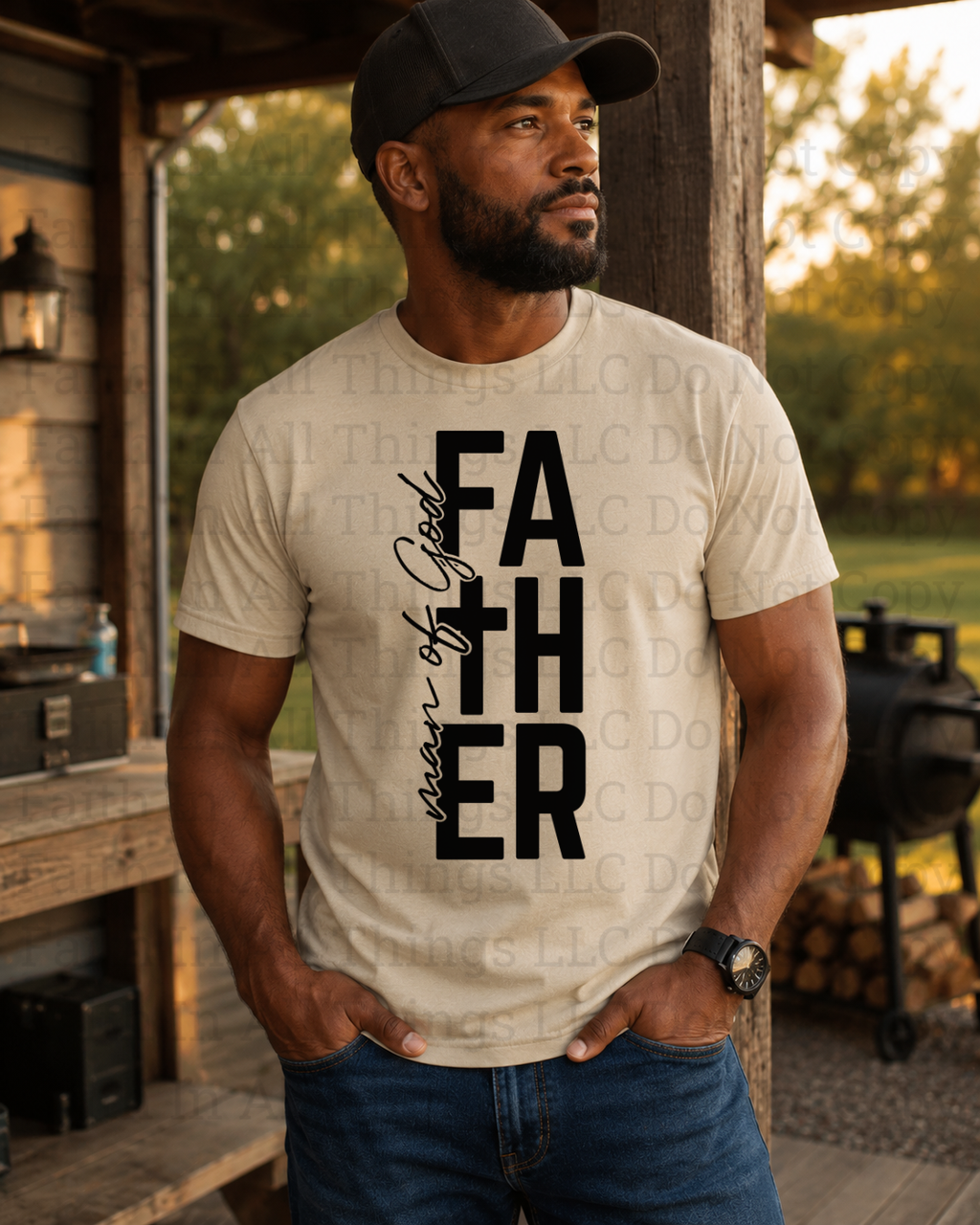 Man of God Father | Christian Men’s Shirt| Faith In All Things