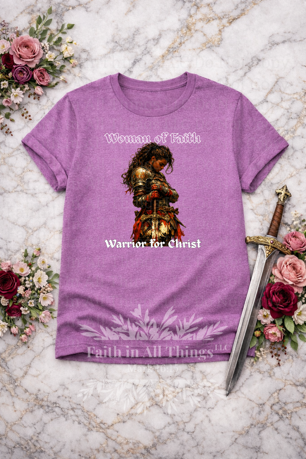 Woman of Faith Warrior for Christ | Christian T-Shirt